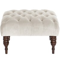 30-4RGLANTWHT Regal Antique White Tufted Ottoman -2