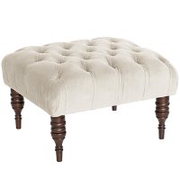30-4RGLANTWHT Regal Antique White Tufted Ottoman -3