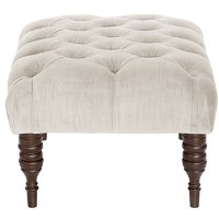 30-4RGLANTWHT Regal Antique White Tufted Ottoman -4