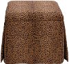 37-2SKCHTERT Cheetah Earth Skirted Storage Ottoman