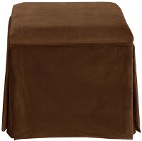 37-2SKRGLCHC Regal Chocolate Skirted Storage Ottoman