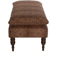 5125CHTERT Cheetah Earth Pillow Top Bench -3