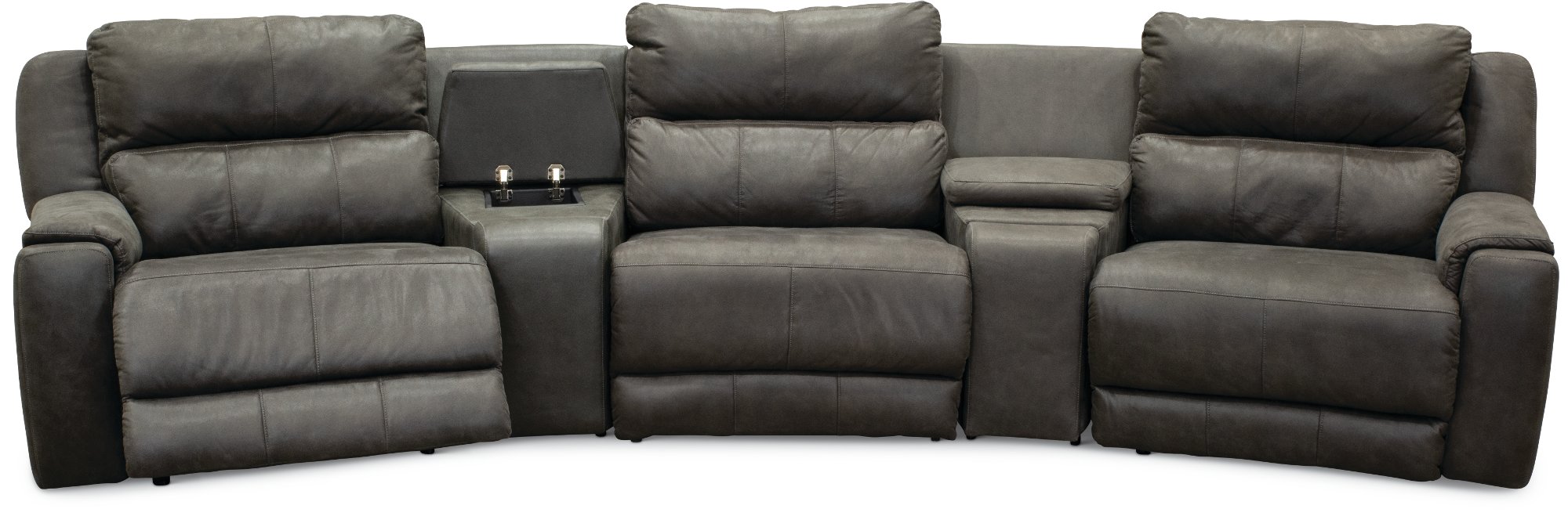Slate Gray 5 Piece Power Reclining Sectional Sofa - Dazzle-1