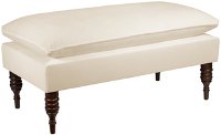 5125RGLANTWHT Regal Antique White Pillow Top Bench -4