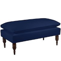 5125VLVNV Velvet Navy Pillow Top Bench -3