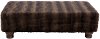 546BRSBLBRW Faux Fur Sable Brown Rectangle Ottoman