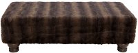 546BRSBLBRW Faux Fur Sable Brown Rectangle Ottoman