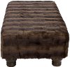 546BRSBLBRW Faux Fur Sable Brown Rectangle Ottoman -2