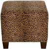 57-2NB-BRCHTERT Cheetah Earth Nail Button Square Ottoman
