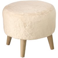 586NATFRCARC Furocious Arctic Round Ottoman