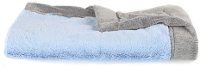 Light Blue and Gray Lush Receiving Blanket