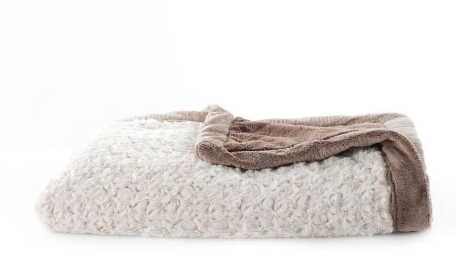 Ivory Swirl & Gingersnap Lush Receiving Blanket-1