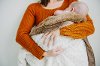 Ivory Swirl & Gingersnap Lush Receiving Blanket-2