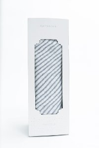 Gray Stripe Bamboo Rayon Muslin Swaddle Blanket