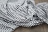 Gray Stripe Bamboo Rayon Muslin Swaddle Blanket-3