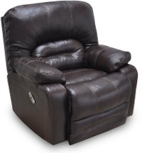 Sterling Chestnut Brown Leather-Match Power Rocker Recliner - Legacy