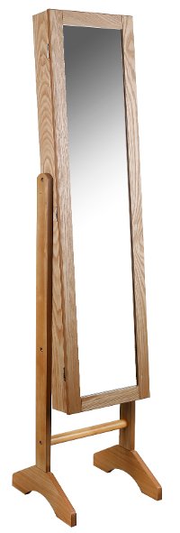 Natural Jewelry Wardrobe with Mirror