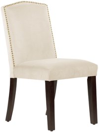 64-6NB-GDRGLANTWHT Antique White Nail Button Dining Chair