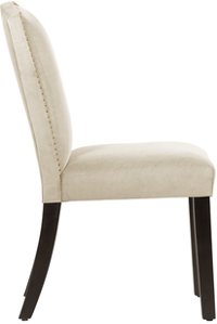 64-6NB-GDRGLANTWHT Antique White Nail Button Dining Chair-3