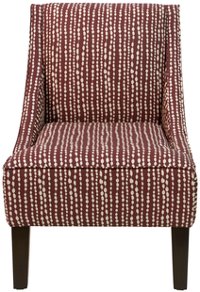 72-1LNDTHLDRD Line Dot Holiday Red Swoop Arm Chair