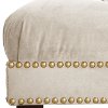 8025NB-GDRGLANTWHT Antique White Nail Button Tufted Bench-3