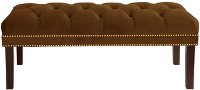 8025NB-GDRGLCHC Regal Chocolate Tufted Nail Button Bench