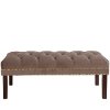 8025NB-GDRGLSMK Smoke Nail Button Tufted Bench-3