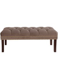 8025NB-GDRGLSMK Smoke Nail Button Tufted Bench-3