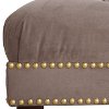 8025NB-GDRGLSMK Smoke Nail Button Tufted Bench-4