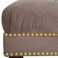 8025NB-GDRGLSMK Smoke Nail Button Tufted Bench-4