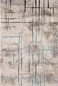 Rainier 8 x 10 Transitional Gray, Ivory, and Blue Rug