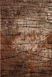 8 x 10 Large Brown and Rust Area Rug - Rainier