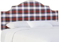 832NB-GDSTWDRSMLT Stewart Plaid Arch Upholstered Queen Size Headboard