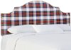 834NB-GDSTWDRSMLT Plaid Arch Upholstered California King Headboard