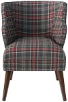 96-1NPLDBLC Neo Plaid Black Modern Chair -1