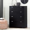 10259 Black 4-Drawer Chest - Reevo