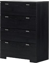 10259 Black 4-Drawer Chest - Reevo -2