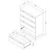 10259 Black 4-Drawer Chest - Reevo -5