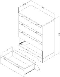 10259 Black 4-Drawer Chest - Reevo -5