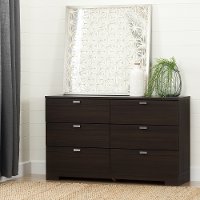 10264 Matte Brown 6-Drawer Double Dresser - Reevo