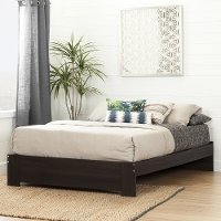 10267 Matte Brown Queen Platform Bed (60 Inch) - Reevo