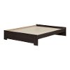 10267 Matte Brown Queen Platform Bed (60 Inch) - Reevo -2