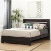 10267 Matte Brown Queen Platform Bed (60 Inch) - Reevo -3