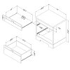 10266 Matte Brown Nightstand with Drawers and Cord Catcher - Reevo -5