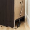 10266 Matte Brown Nightstand with Drawers and Cord Catcher - Reevo -6