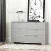 10269 Soft Gray 6-Drawer Double Dresser - Reevo