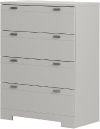 10270 Soft Gray 4-Drawer Chest - Reevo -2