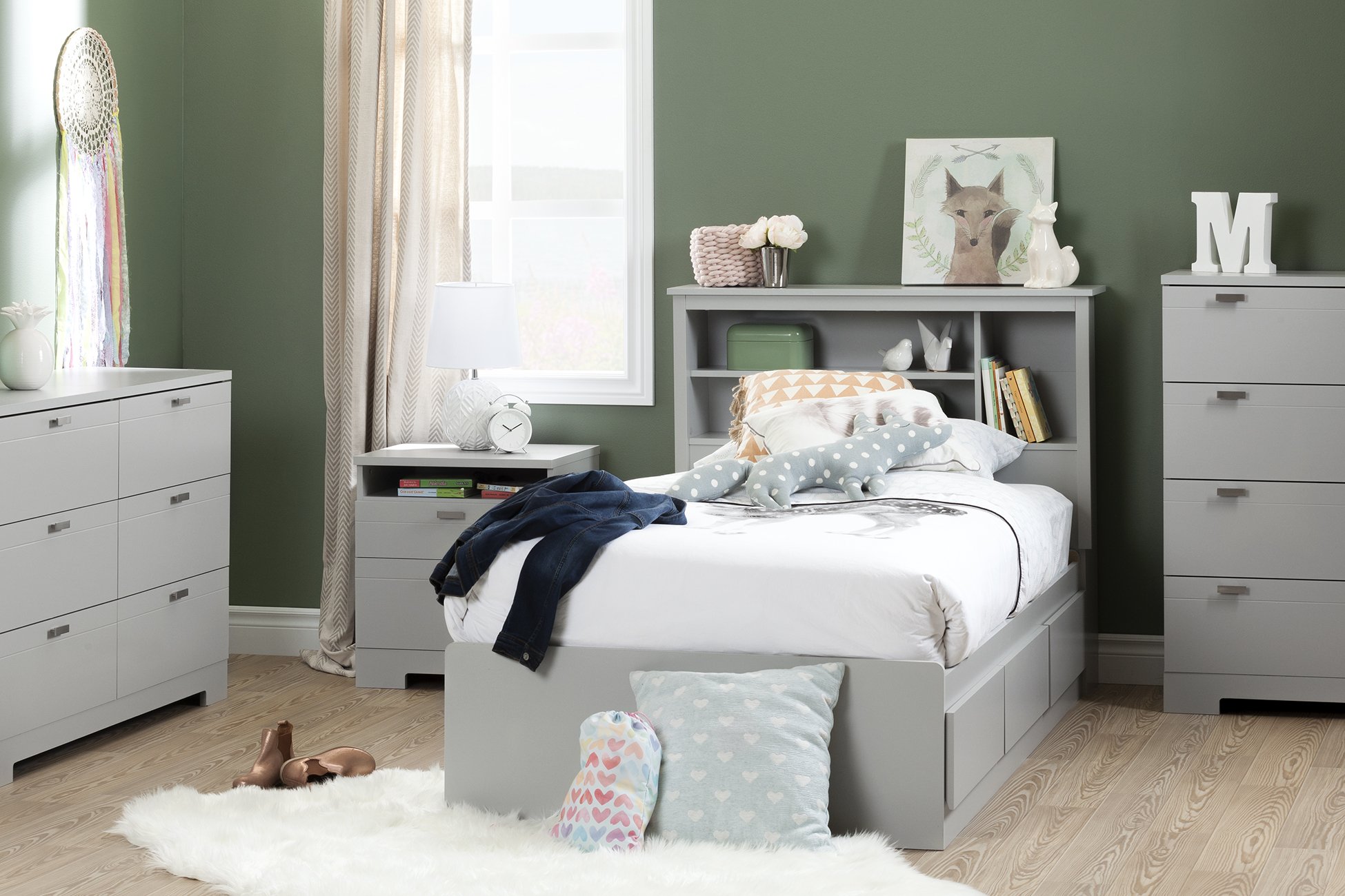 10270 Soft Gray 4-Drawer Chest - Reevo -4