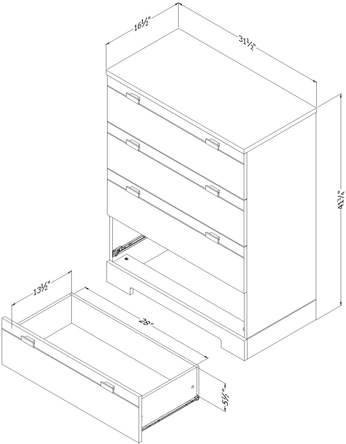 10270 Soft Gray 4-Drawer Chest - Reevo -5
