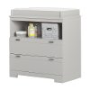 10272 Soft Gray Changing Table with Storage - Reevo -2